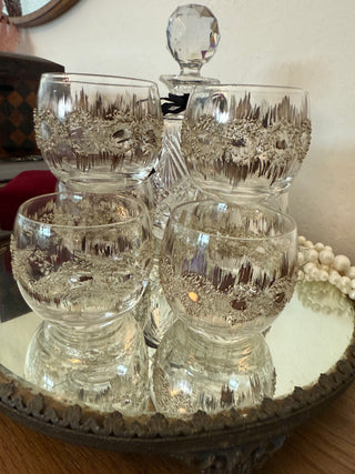 Vintage  1950's Dorothy Thorpe Cocktail Glasses